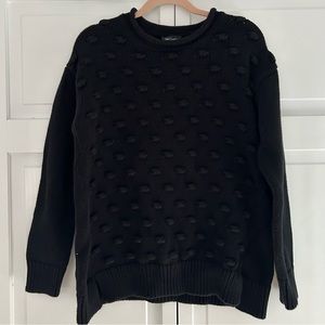 Sara Campbell Sweater with front Pom Pom details